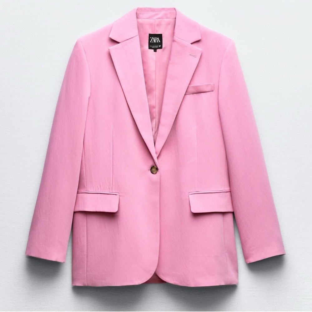Zara Women's Blazer in Soft Pink